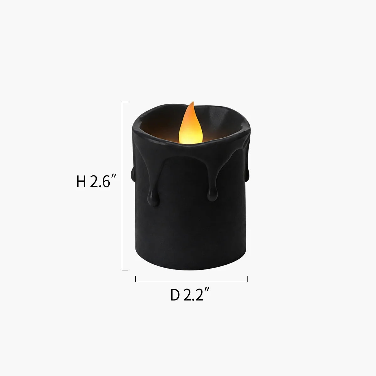 Black Drip Flameless Votive Candles 12 Pack × 36 Flameless Candle – detail 8