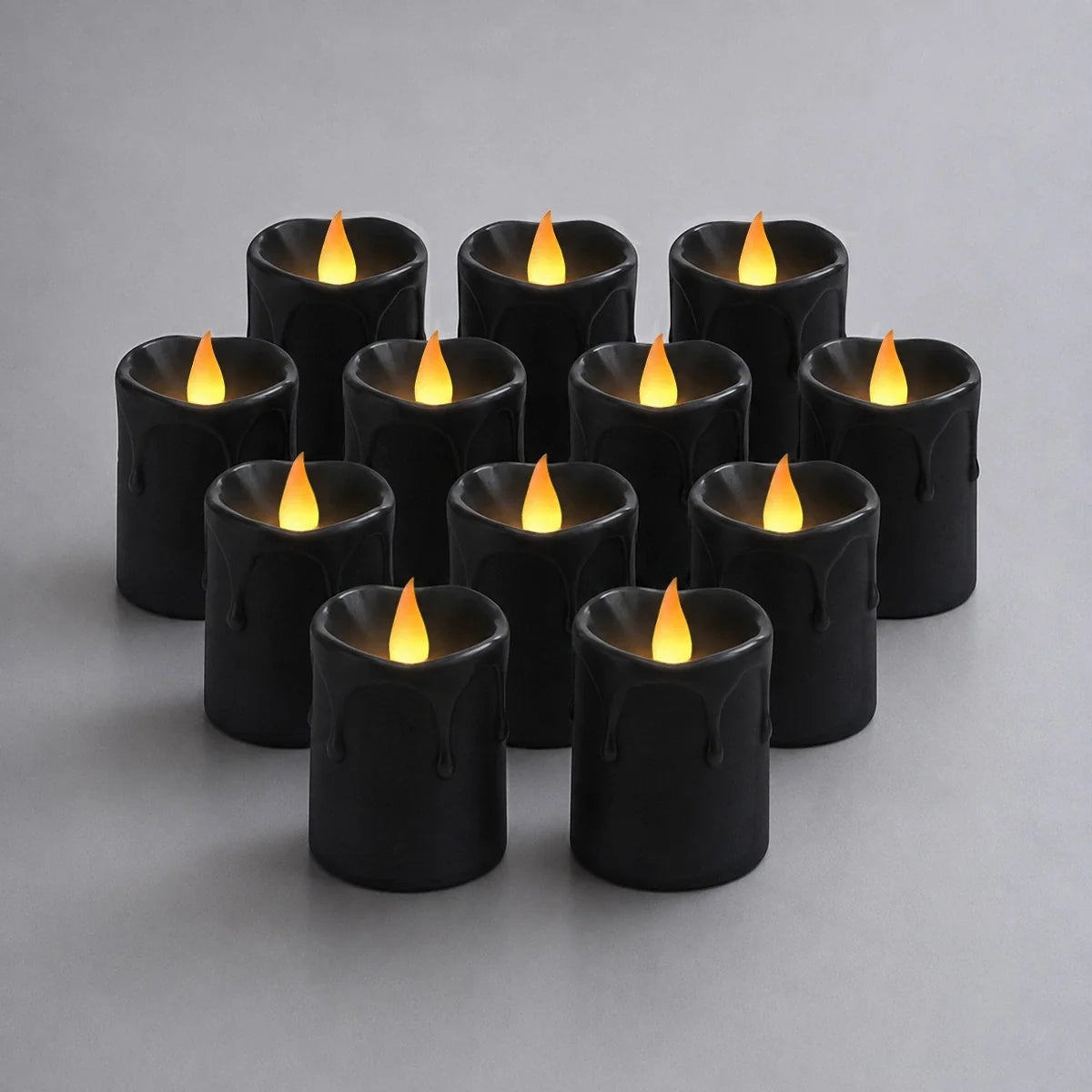 Black Drip Flameless Votive Candles 12 Pack × 36 Flameless Candle – detail 7