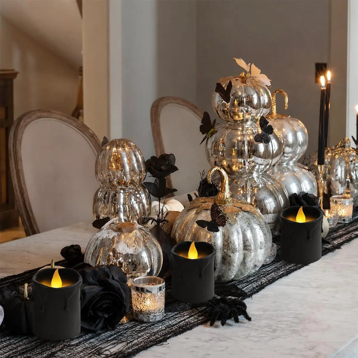 Black Drip Flameless Votive Candles 12 Pack × 36 Flameless Candle – detail 6
