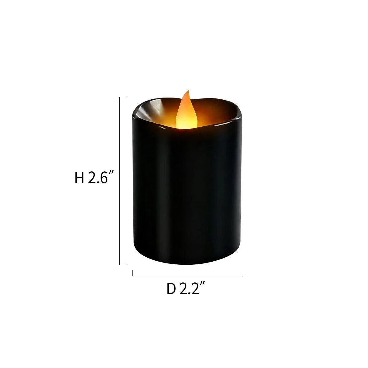 Black Flameless Votive Candles 12 Pack × 36 Flameless Candle – detail 8