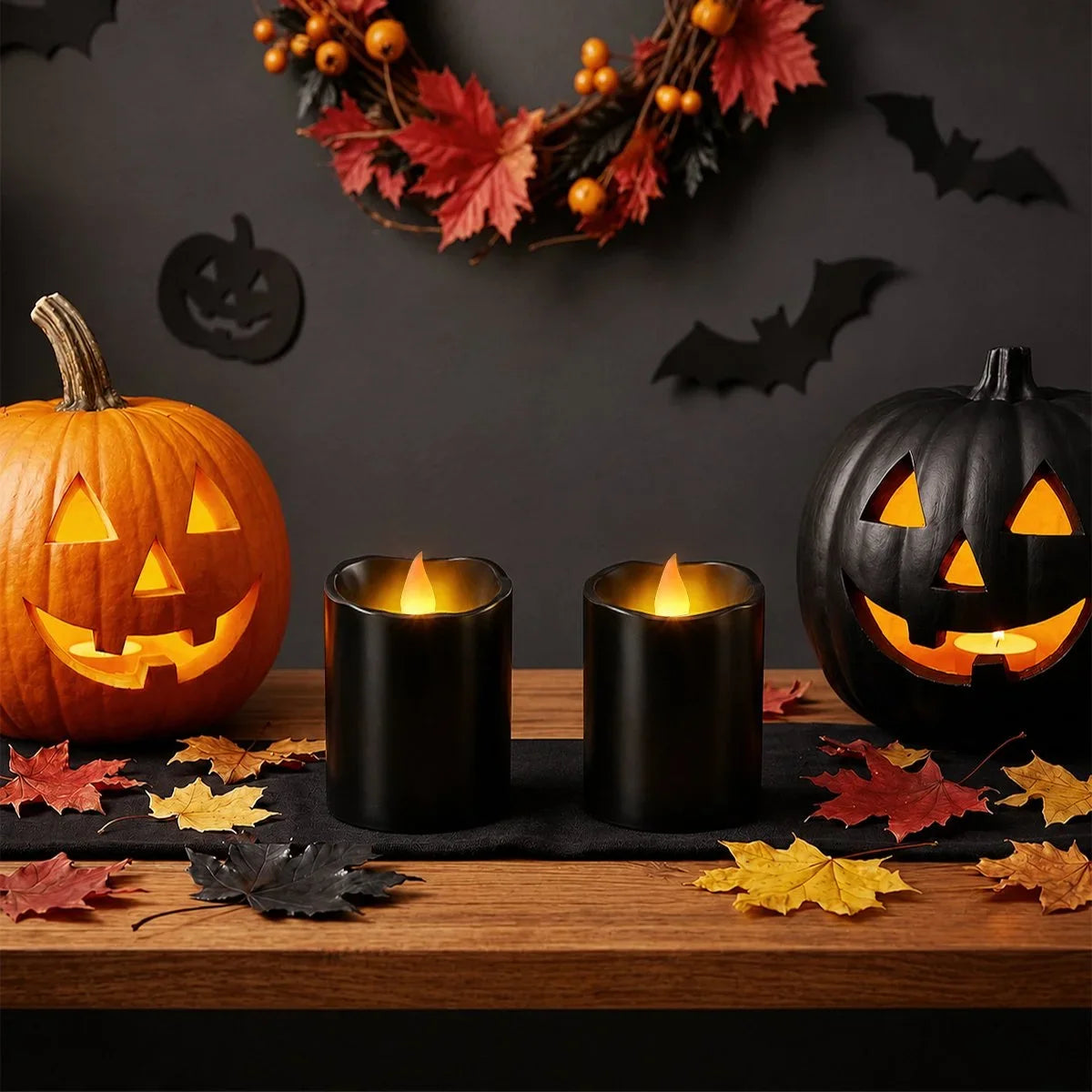 Black Flameless Votive Candles 12 Pack × 36 Flameless Candle