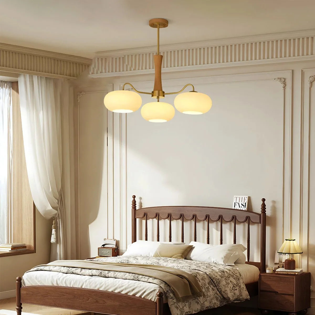 Brass Wooden Persimmon Chandelier – Brass detail 23