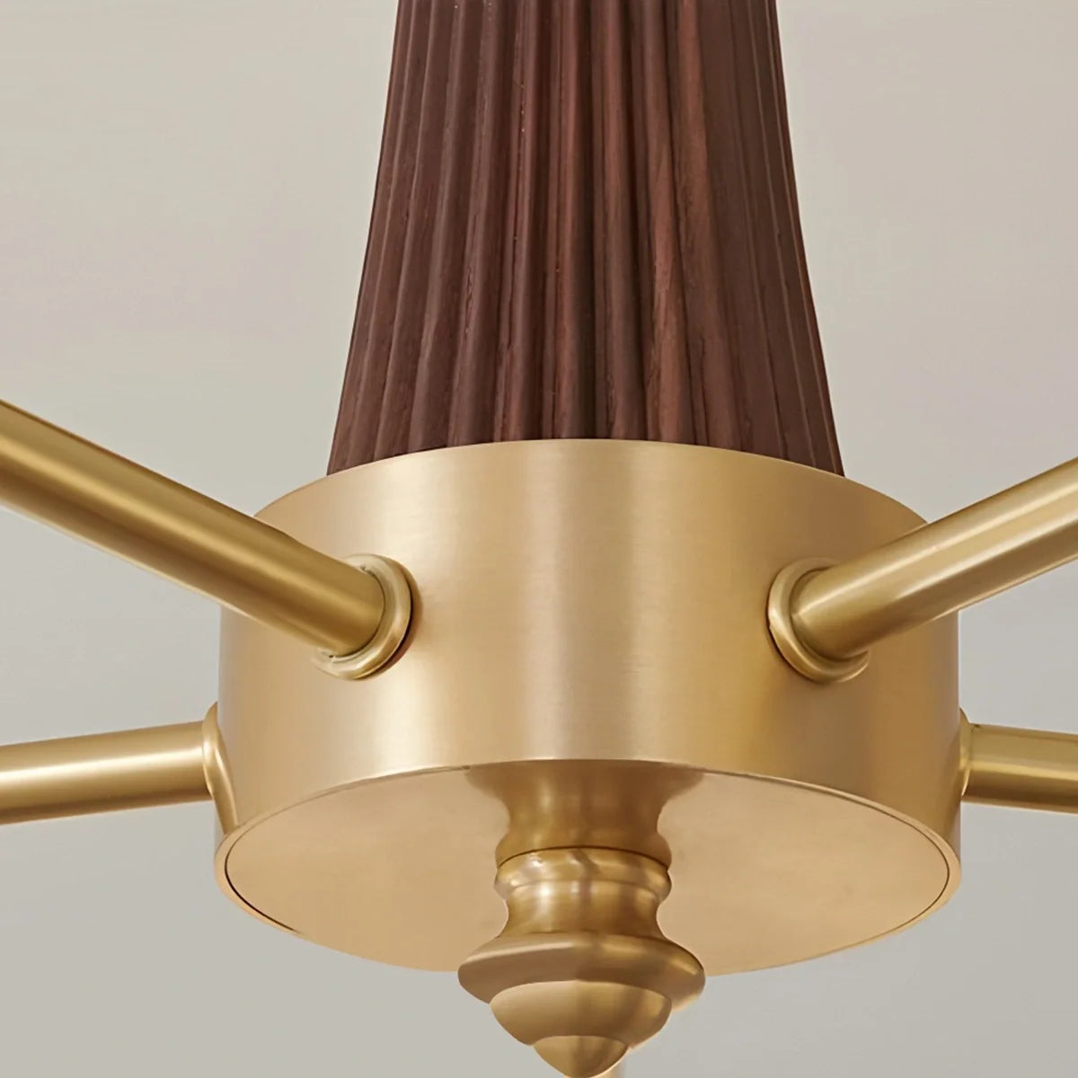 Brass Wooden Persimmon Chandelier – Brass detail 31