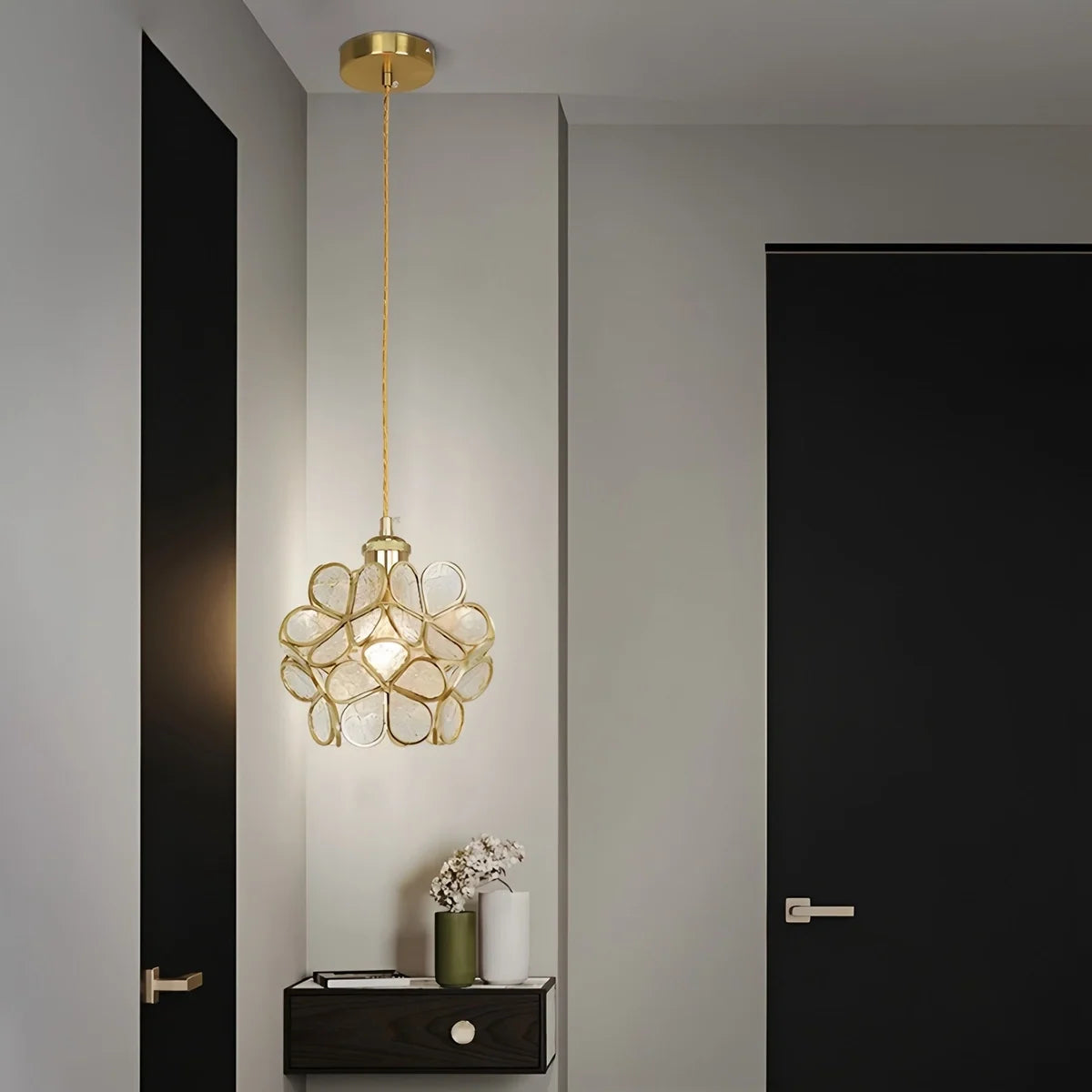 Cherry Blossom Stained Glass Pendant Light – Glass detail 17