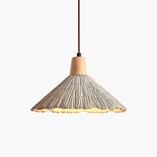 Concrete Pleated Pendant Lamp for Bedroom