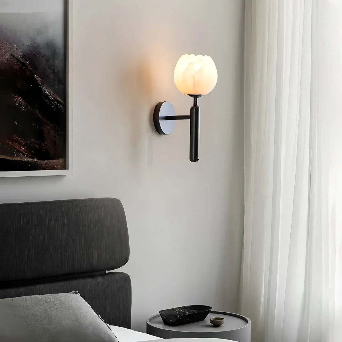 Creative Flower Shaped Alabaster Wall Lamp – Alabaster detail 10