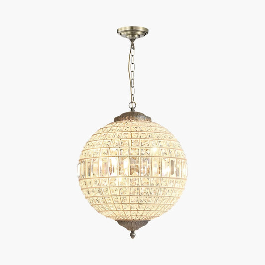 Crystal Sphere Pendant Light for Dining & Living Rooms