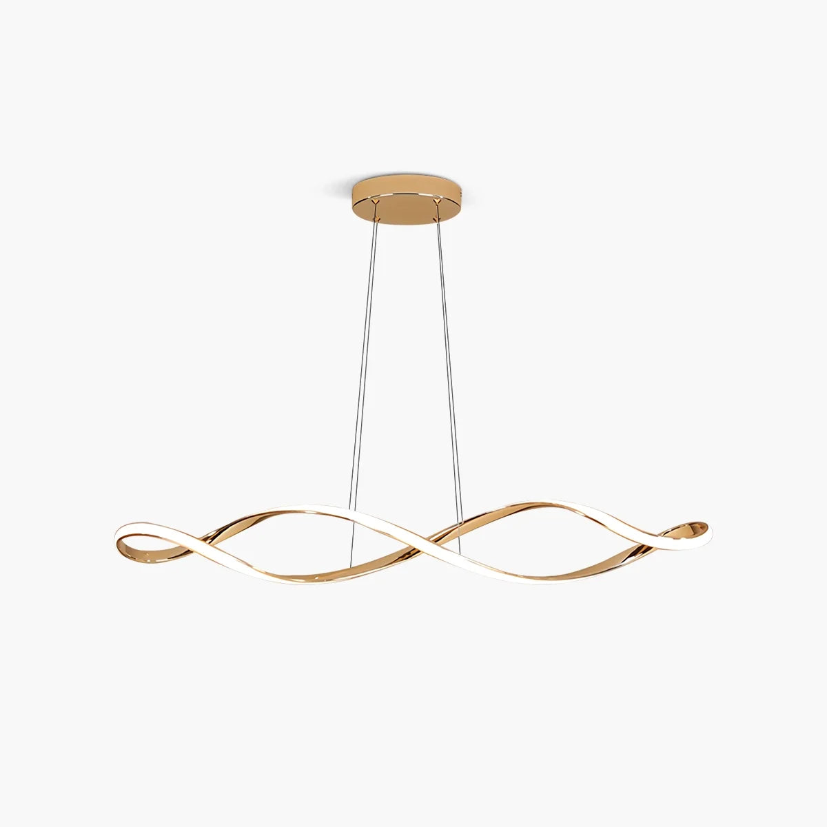 Linear Twist Pendant Light for Dining Room