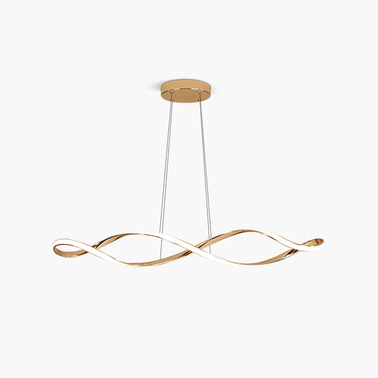Linear Twist Pendant Light for Dining Room