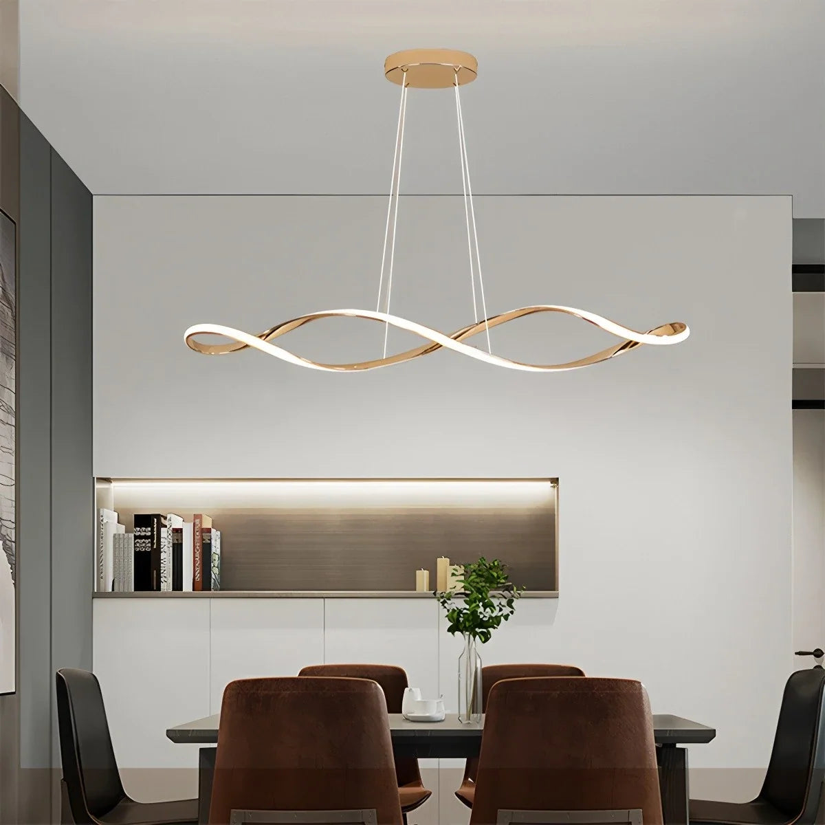 Linear Twist Pendant Light for Dining Room – detail 2