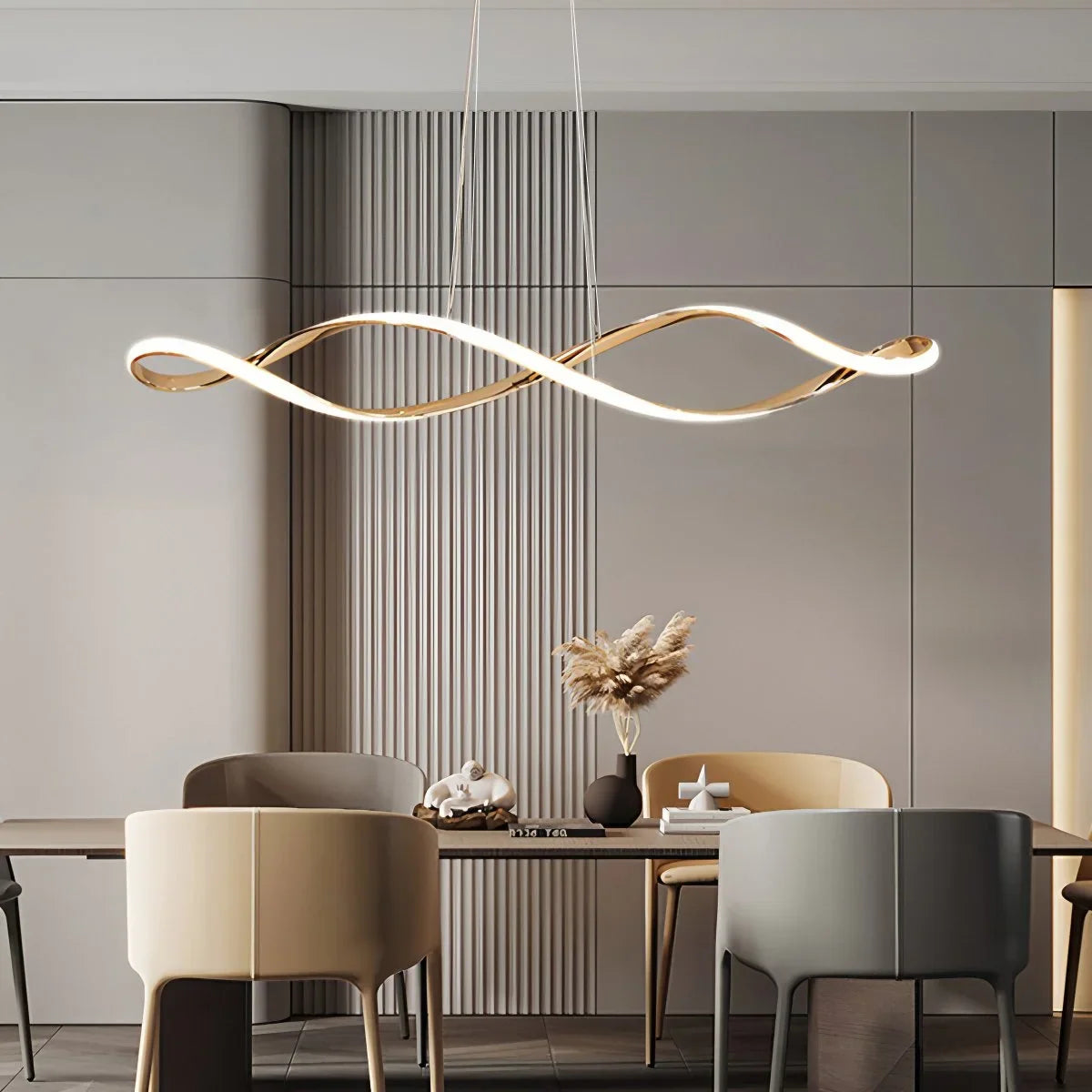 Linear Twist Pendant Light for Dining Room – detail 5