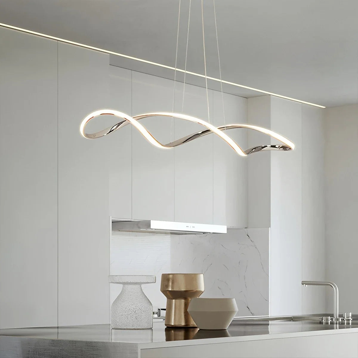 Linear Twist Pendant Light for Dining Room – detail 11