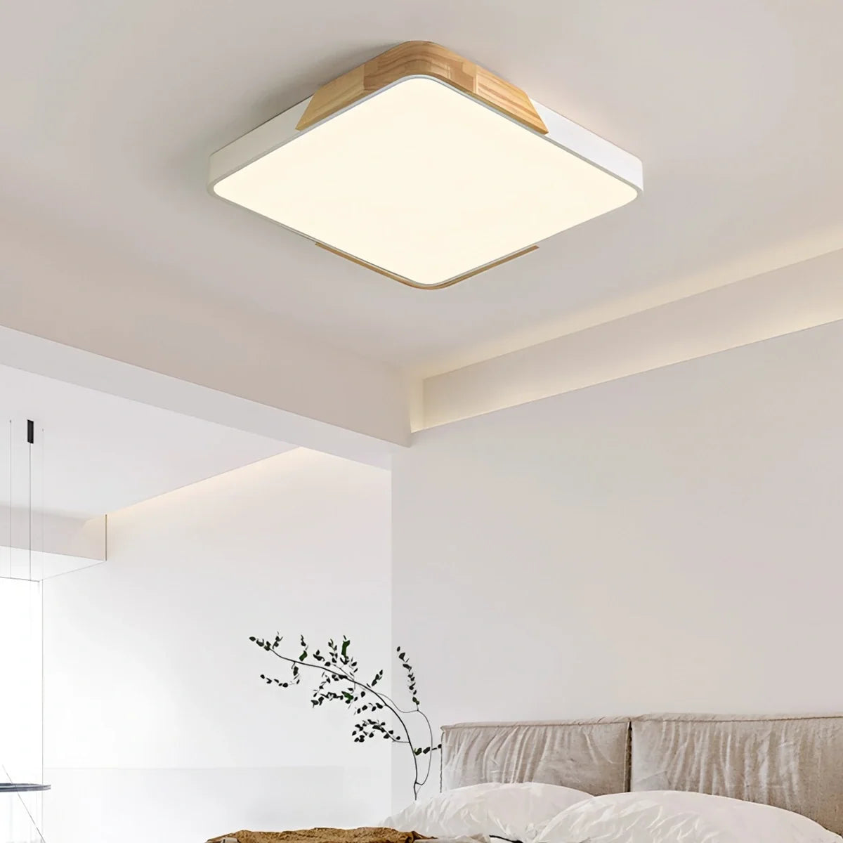 Minimalist Wood Ceiling Light for Bedroom – Wood detail 14