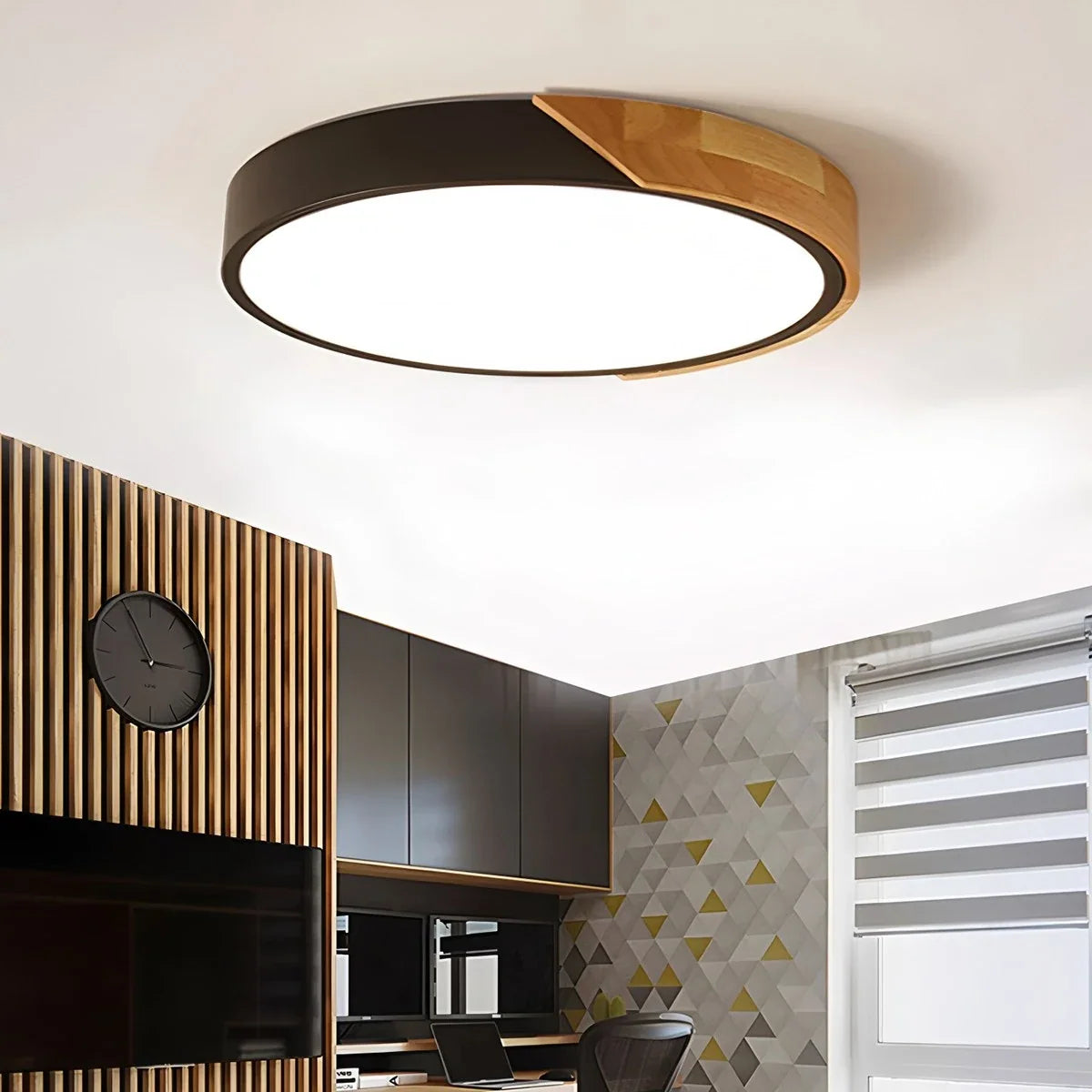Minimalist Wood Ceiling Light for Bedroom – Wood detail 17