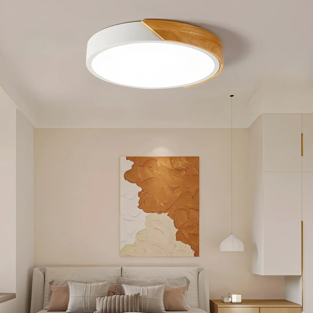 Minimalist Wood Ceiling Light for Bedroom – Wood detail 7