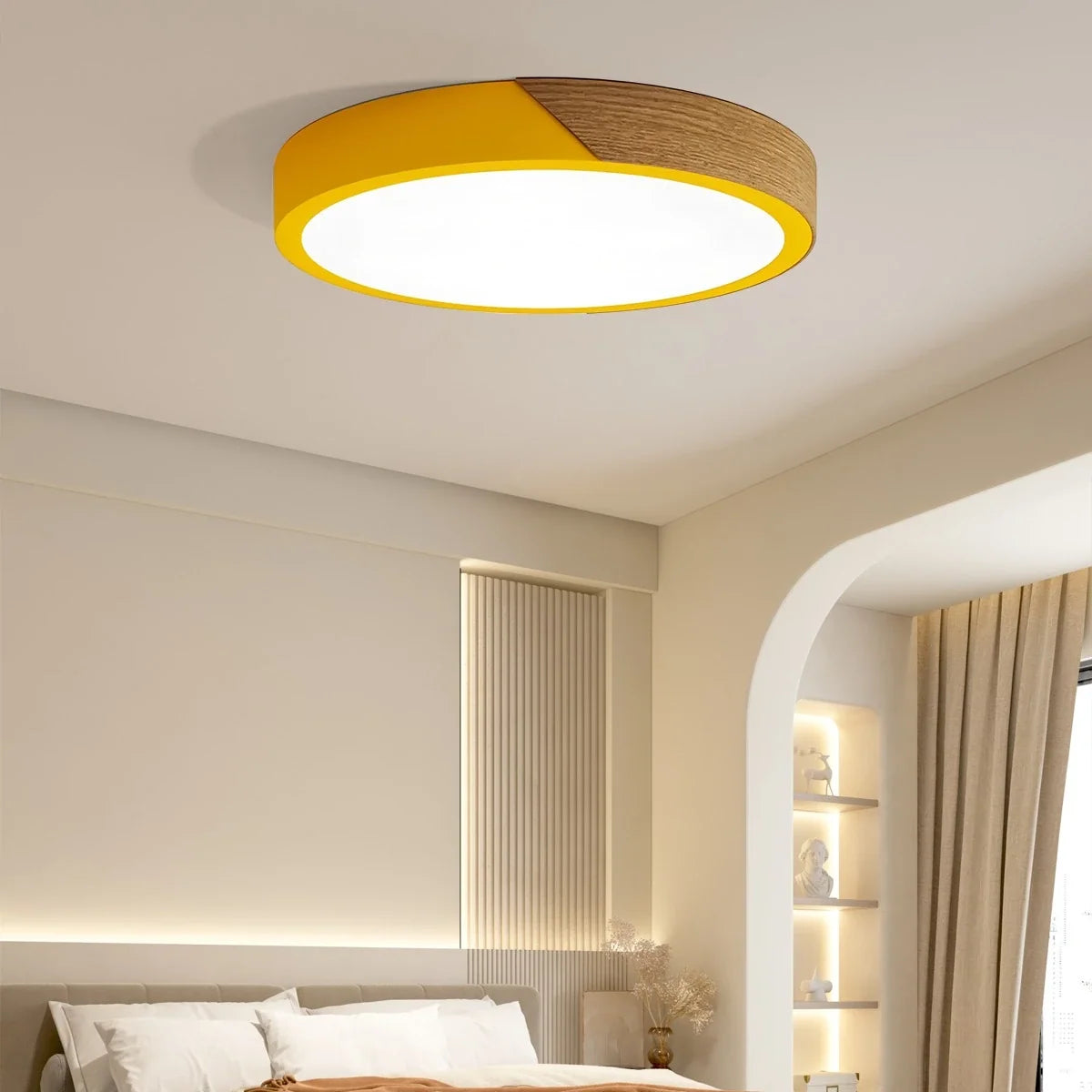 Minimalist Wood Ceiling Light for Bedroom – Wood detail 29