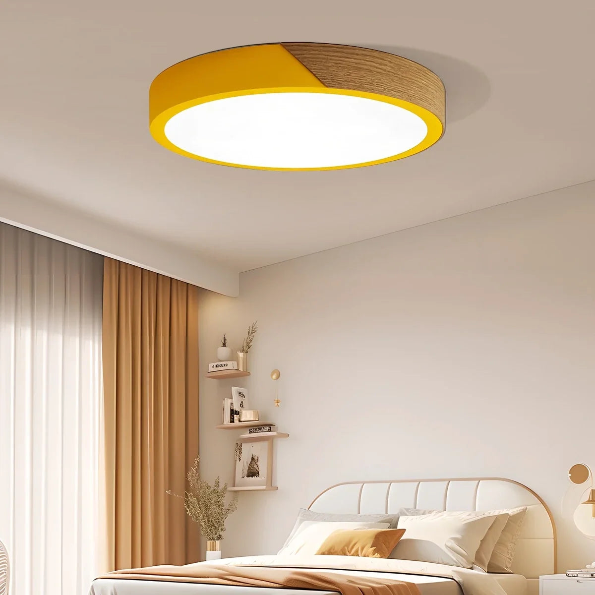 Minimalist Wood Ceiling Light for Bedroom – Wood detail 30