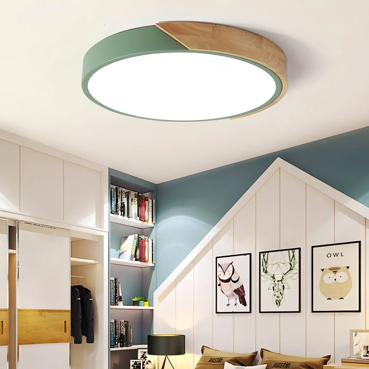 Minimalist Wood Ceiling Light for Bedroom – Wood detail 23