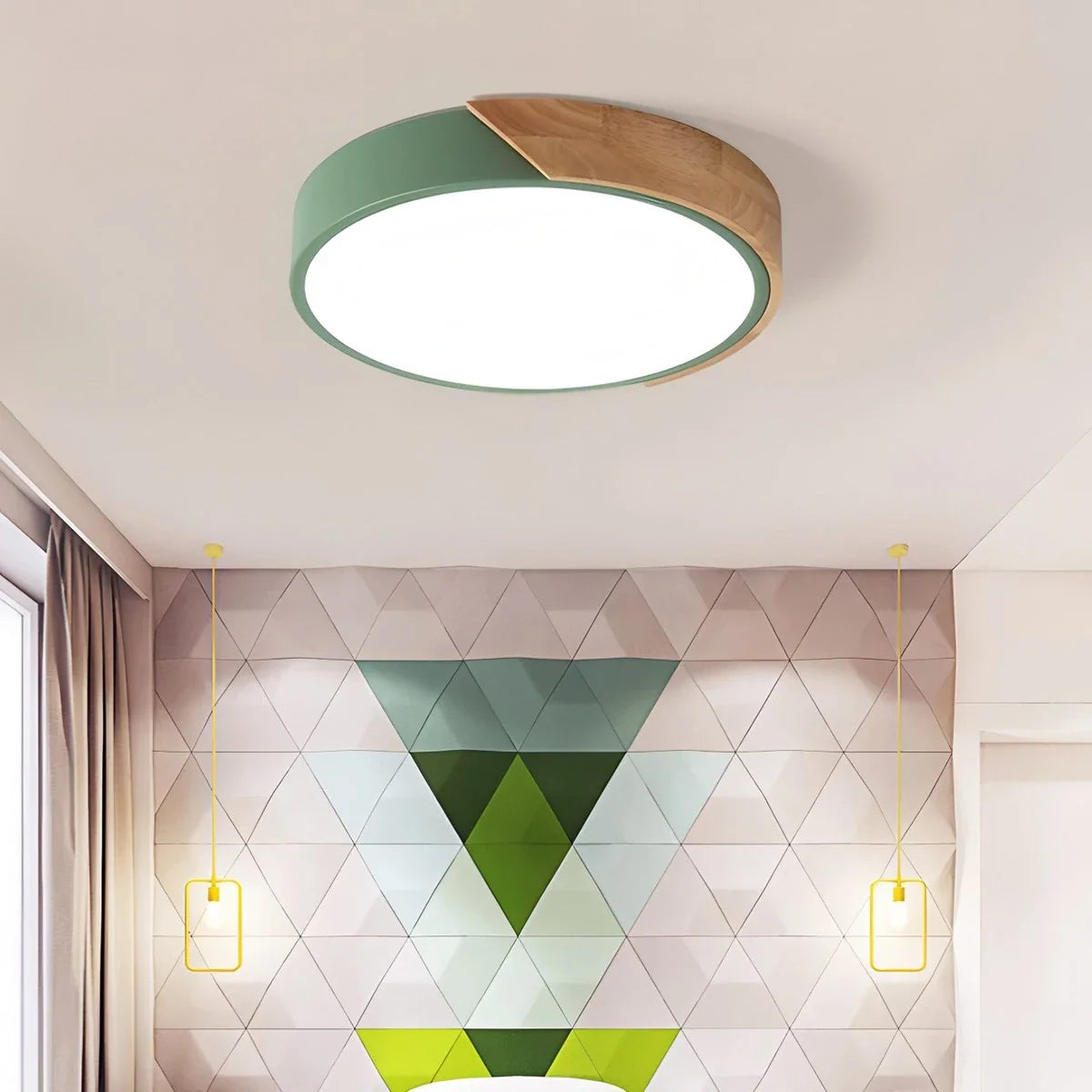 Minimalist Wood Ceiling Light for Bedroom – Wood detail 24
