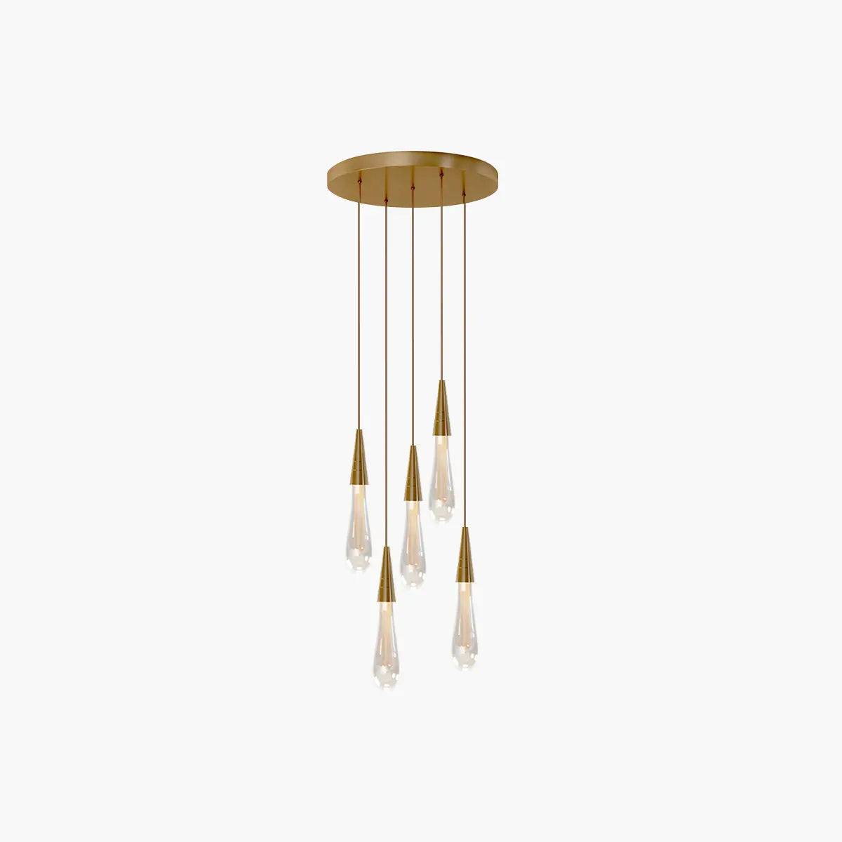Drop Crystal Chrome Pendant Light for Bedroom