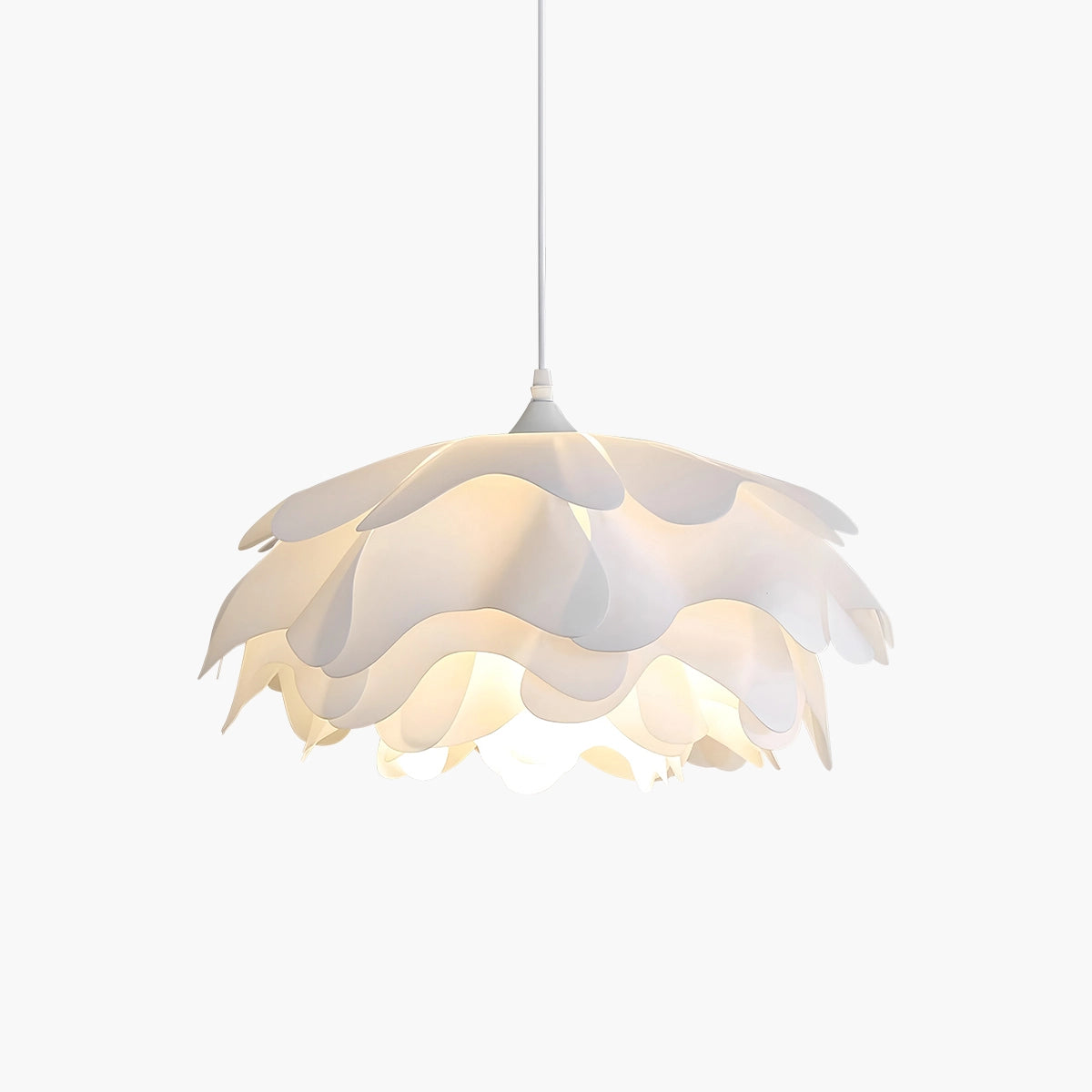Flower Shaped White Pendant Lamp for Bedroom