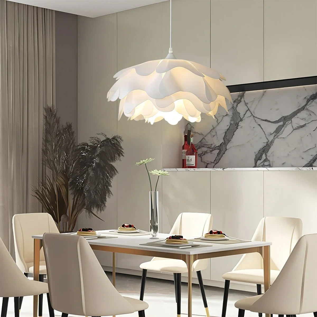 Flower Shaped White Pendant Lamp for Bedroom – detail 9