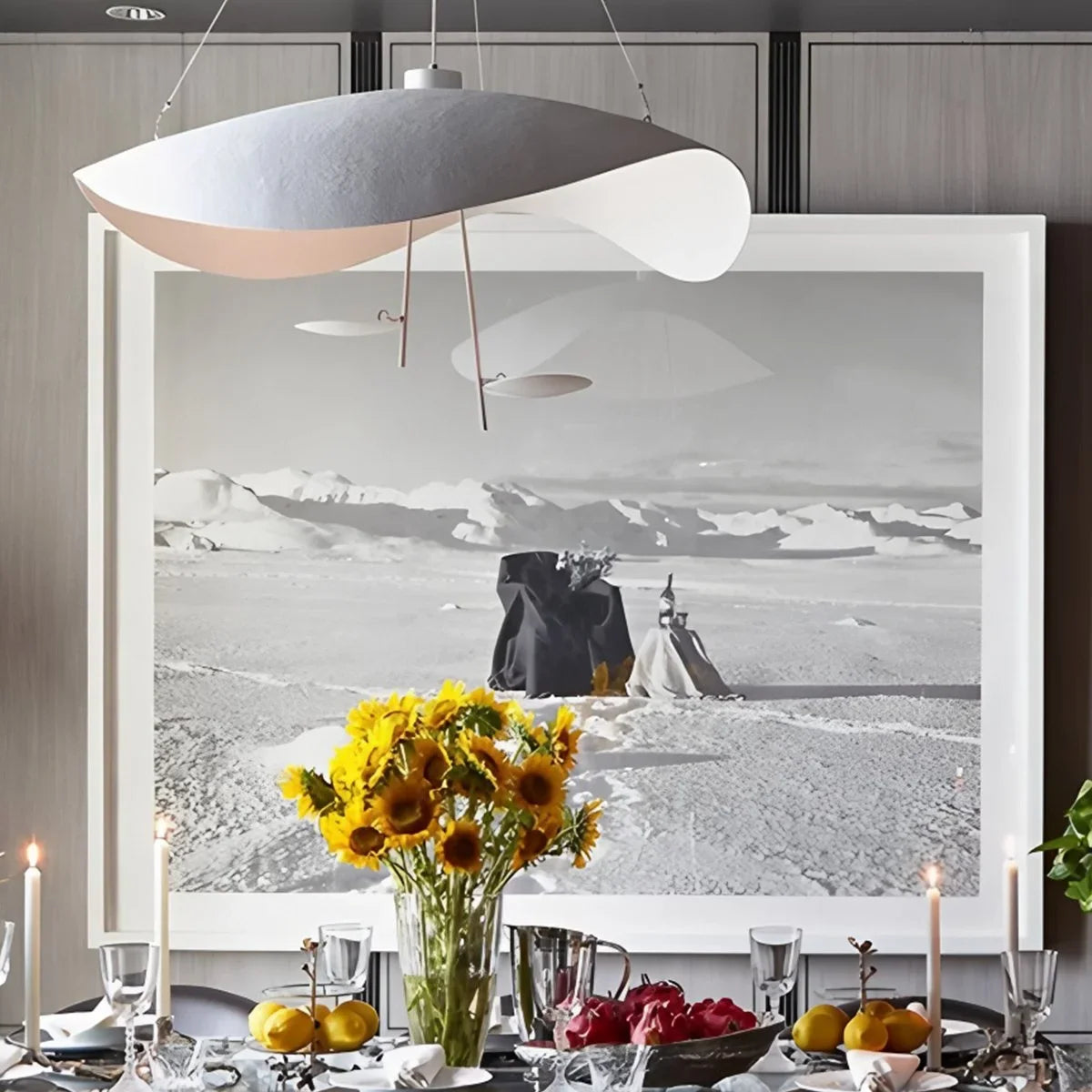 Modern Sculptural Leaf Pendant Light – detail 19