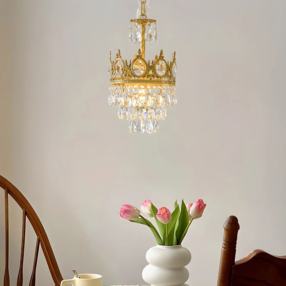 French Retro Crystal Chandelier for Dining Room – Crystal detail 5