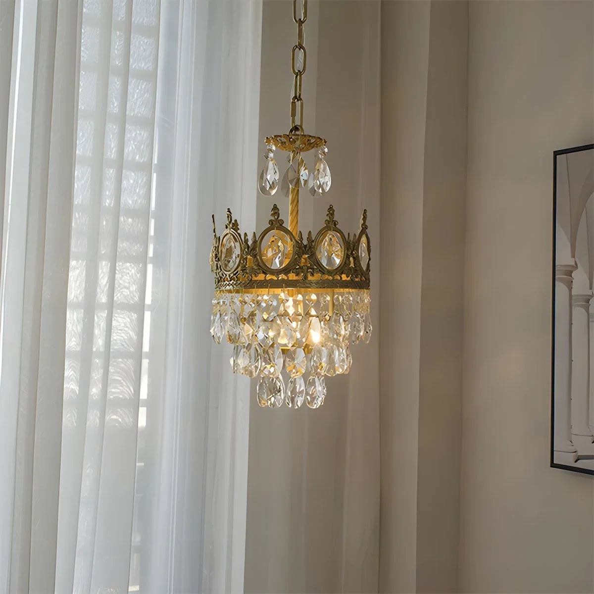 French Retro Crystal Chandelier for Dining Room – Crystal detail 6