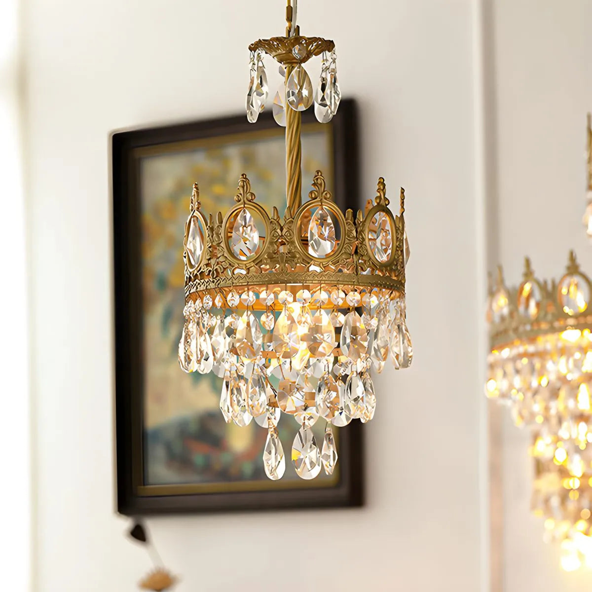 French Retro Crystal Chandelier for Dining Room – Crystal detail 9