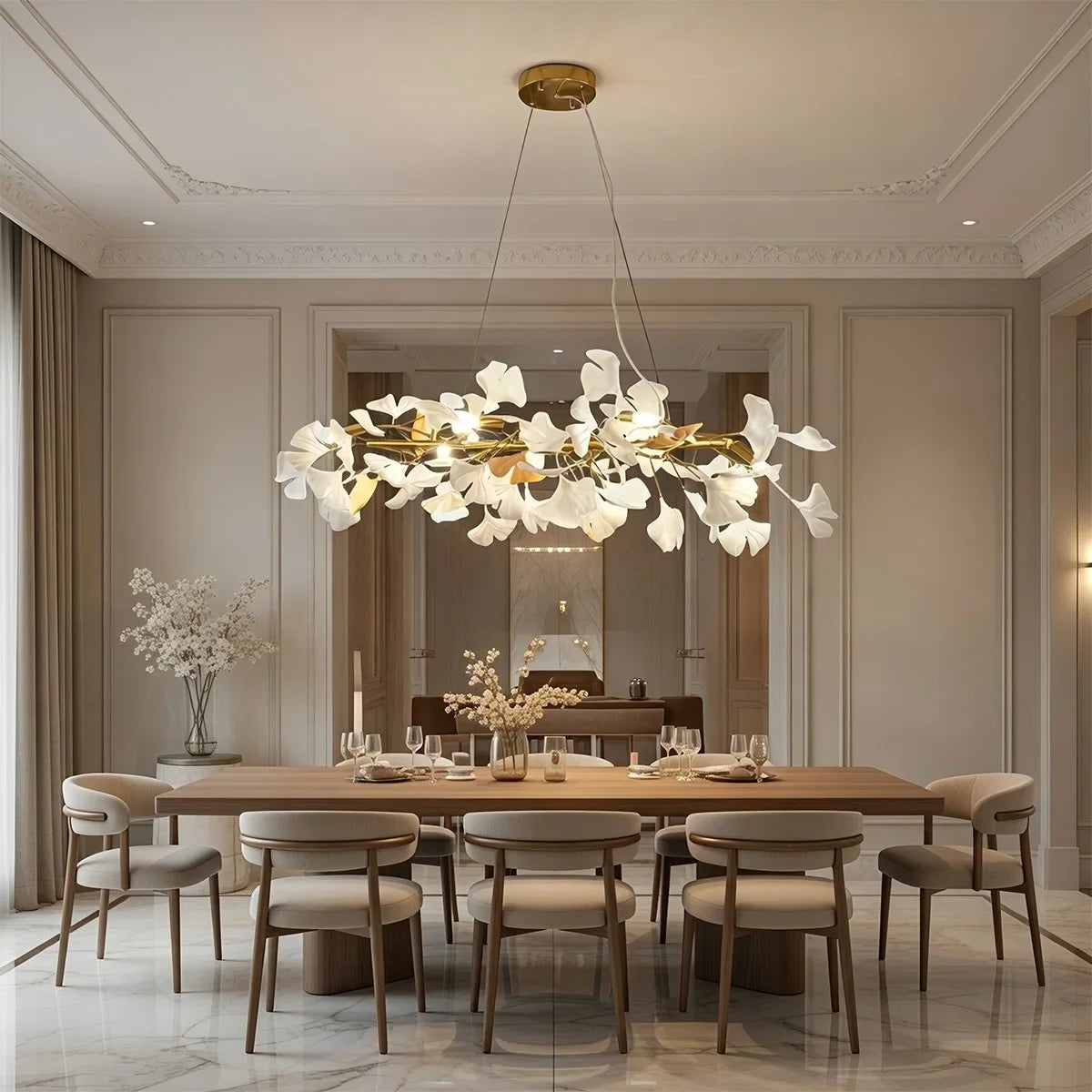 Ginkgo Chandelier M for Dining Table – detail 11