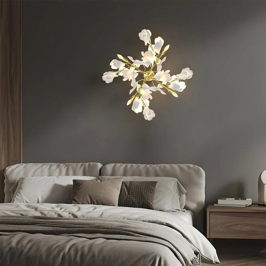 Ginkgo Flowers Wall Lamp for Living Room