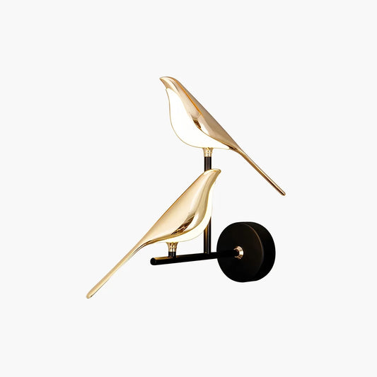Gold Birds Wall Sconce for Bedroom