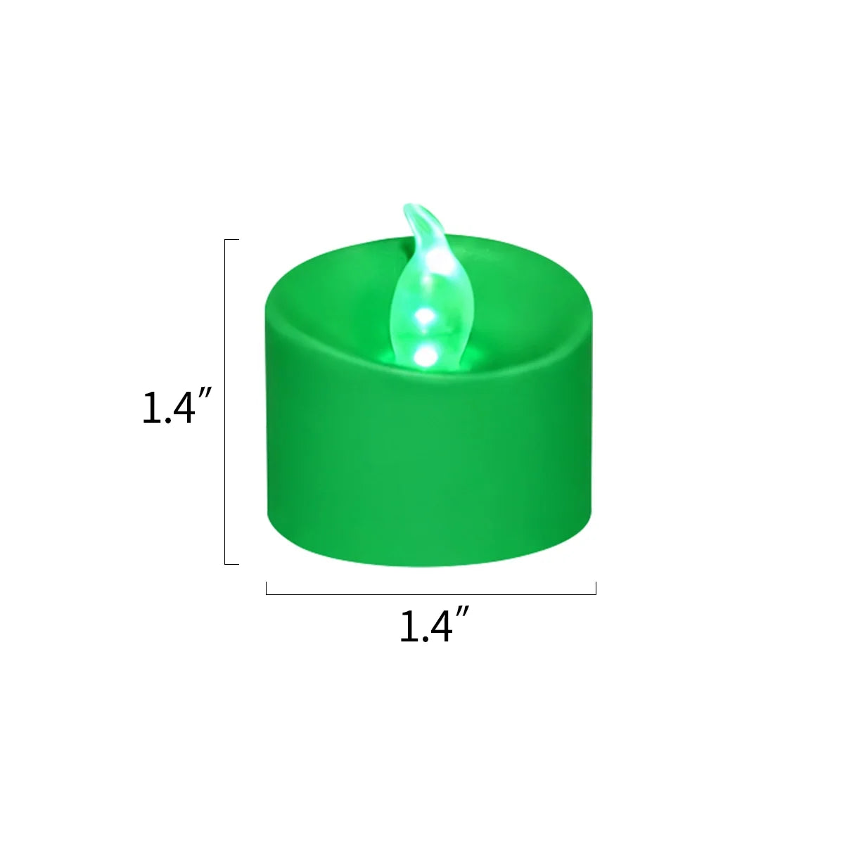 Green LED Flameless Candle Tealights 100 Pack × 18 Flameless Candle – detail 8