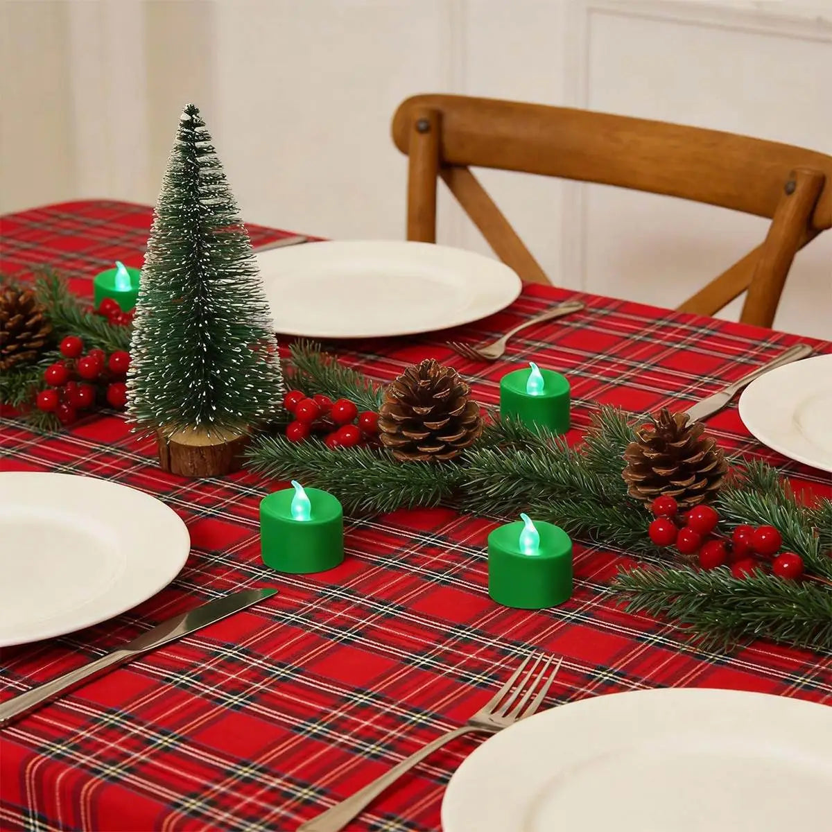 Green LED Flameless Candle Tealights 100 Pack × 18 Flameless Candle – detail 3