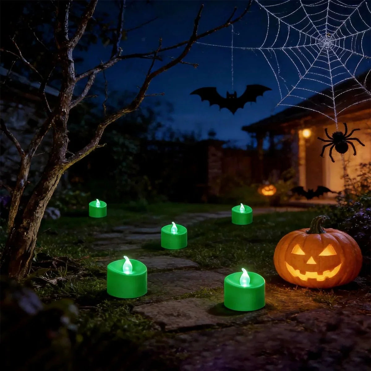 Green LED Flameless Candle Tealights 100 Pack × 18 Flameless Candle – detail 5
