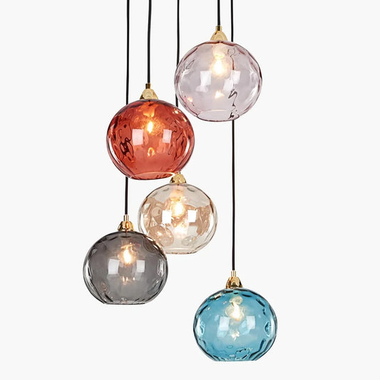 Colorful Glass Ball Pendant Light for Living Room