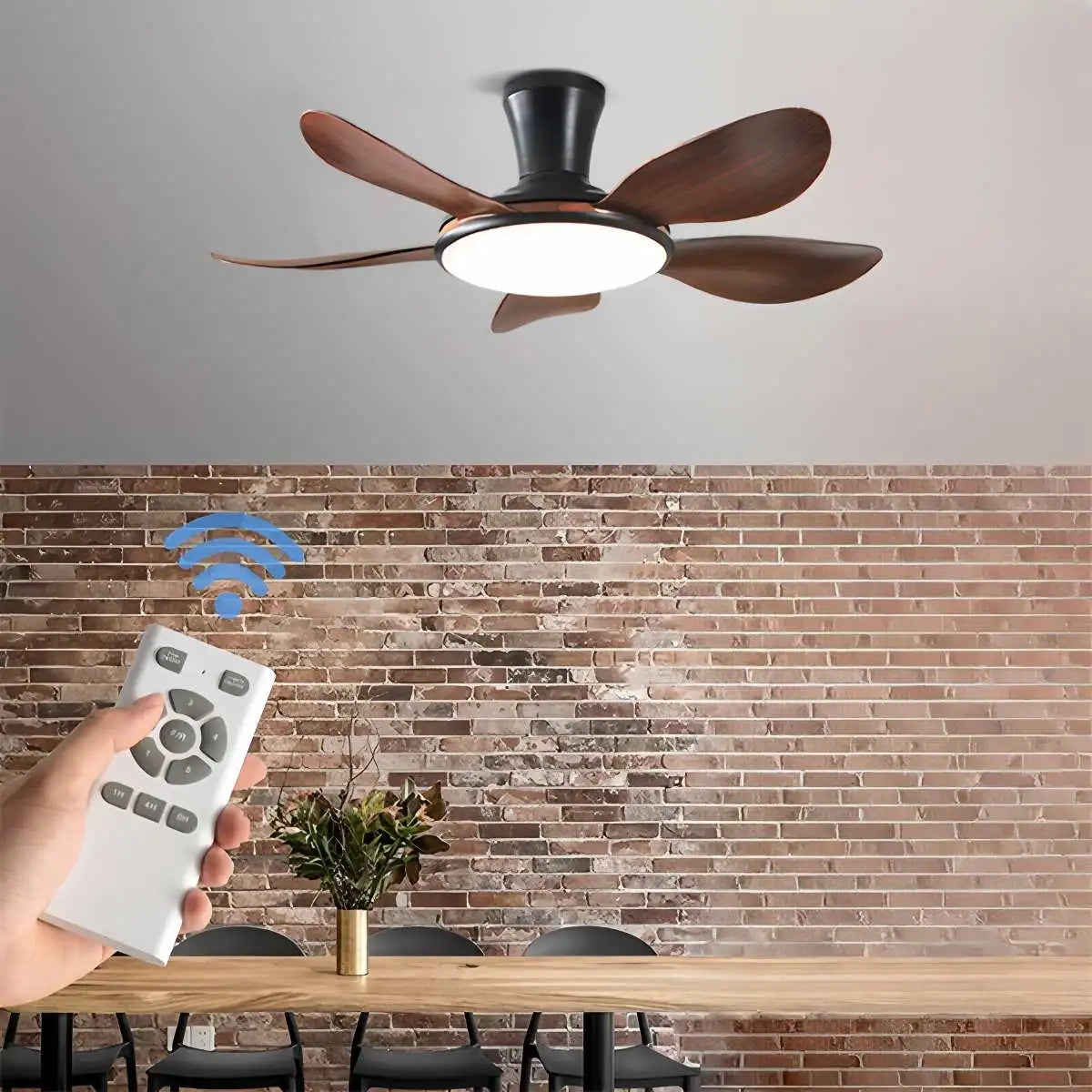 Silent Remote Control LED Ceiling Fan Light – detail 7