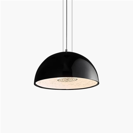 Italian Semi-Circular Gypsum Relief Pendant Light