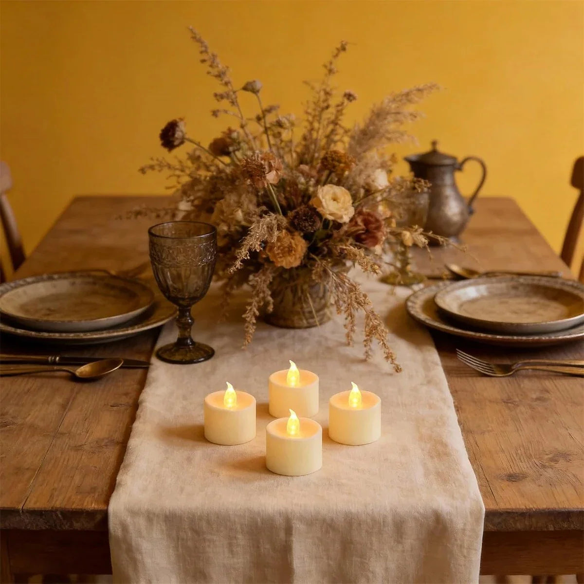Ivory LED Flameless Candle Tealights 100 Pack × 18 Flameless Candle – detail 5
