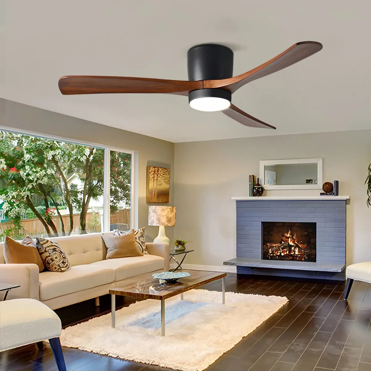 Large Low Profile Ceiling Fan with Light – detail 2