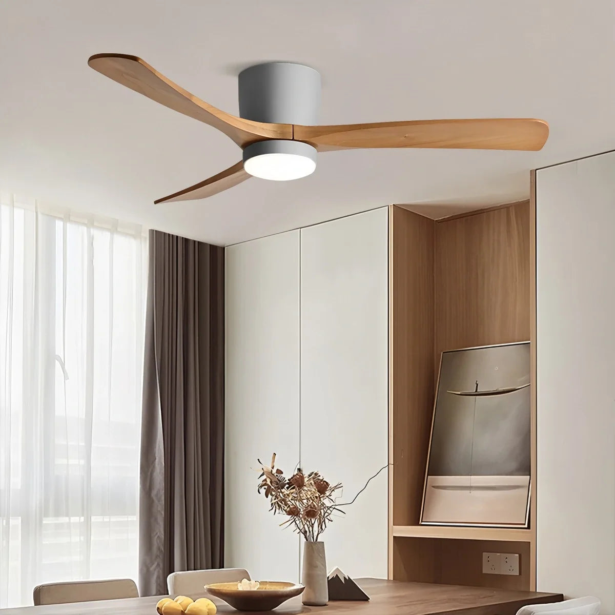 Large Low Profile Ceiling Fan with Light – detail 19