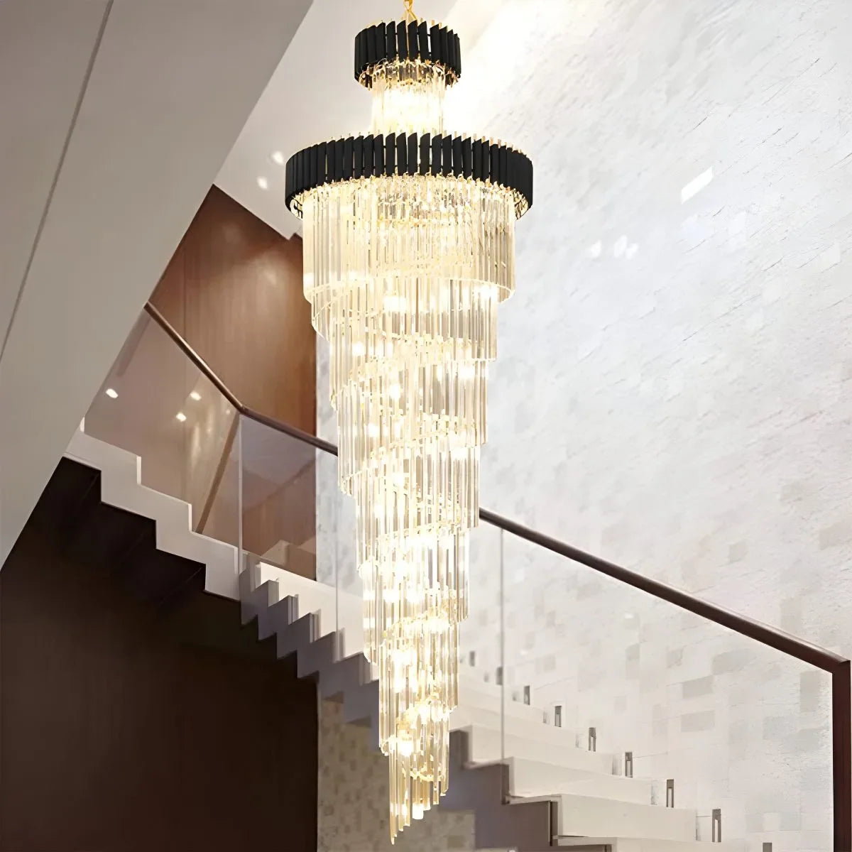 Large Crystal Long Chandelier – Crystal detail 4