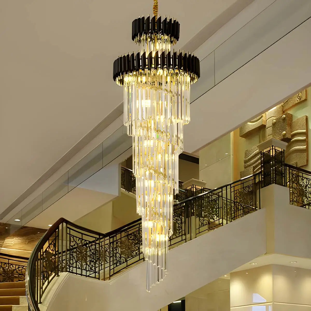 Large Crystal Long Chandelier – Crystal detail 5