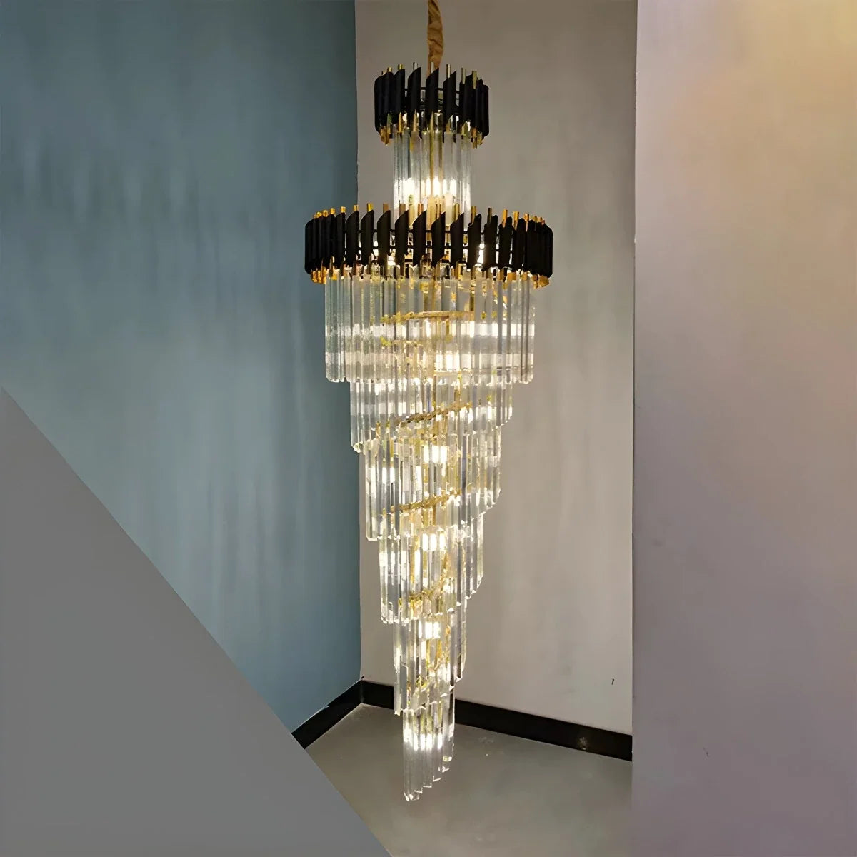 Large Crystal Long Chandelier – Crystal detail 6