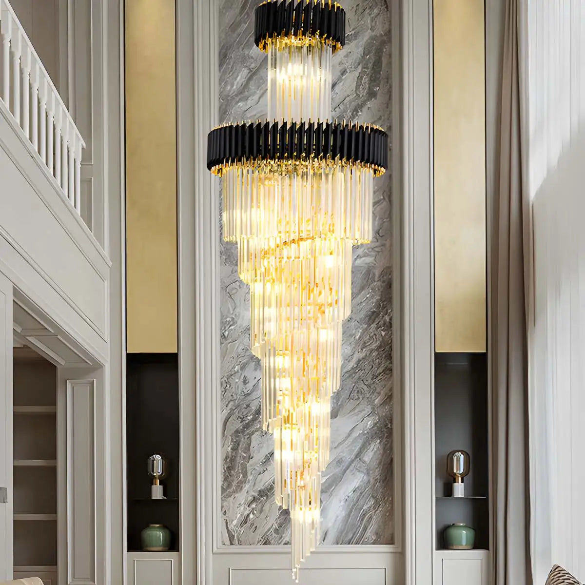 Large Crystal Long Chandelier – Crystal detail 8