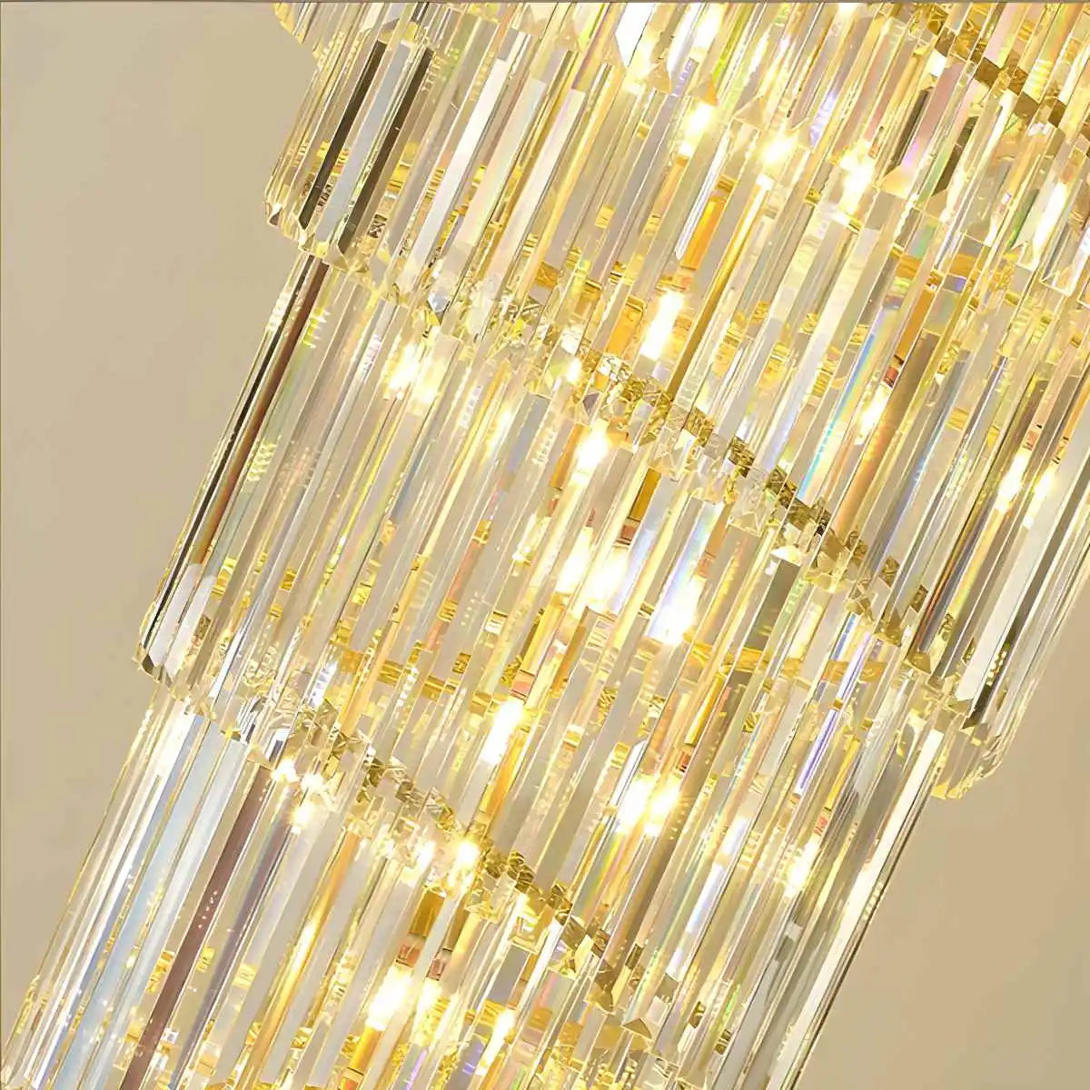 Large Crystal Long Chandelier – Crystal detail 14