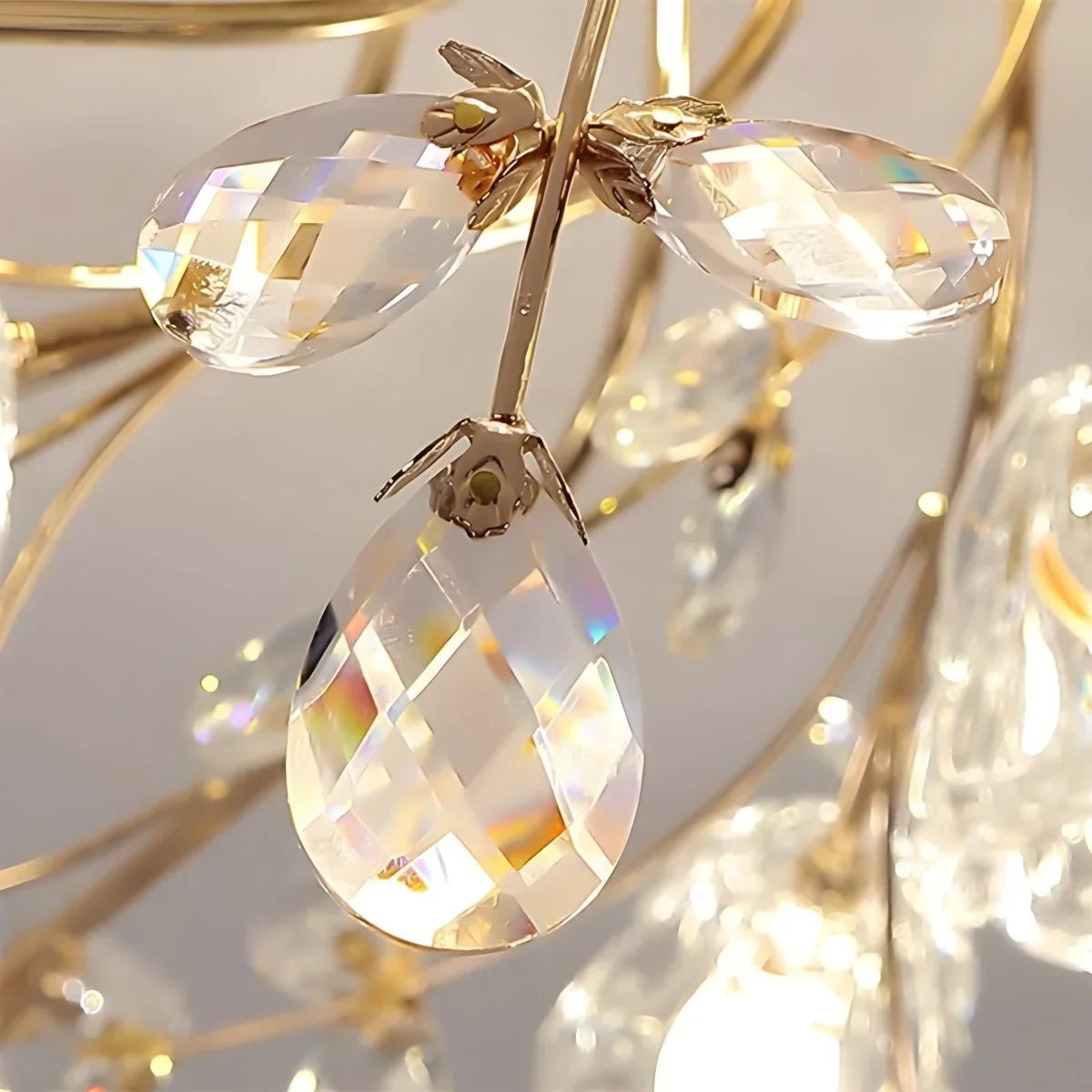 Lily Art Deco Flower Ceiling Light for Bedroom – detail 18