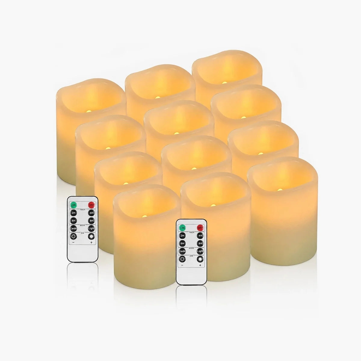 Ivory LED Flameless Paraffin Candle 12 Pack × 8 Flameless Candle – detail 2