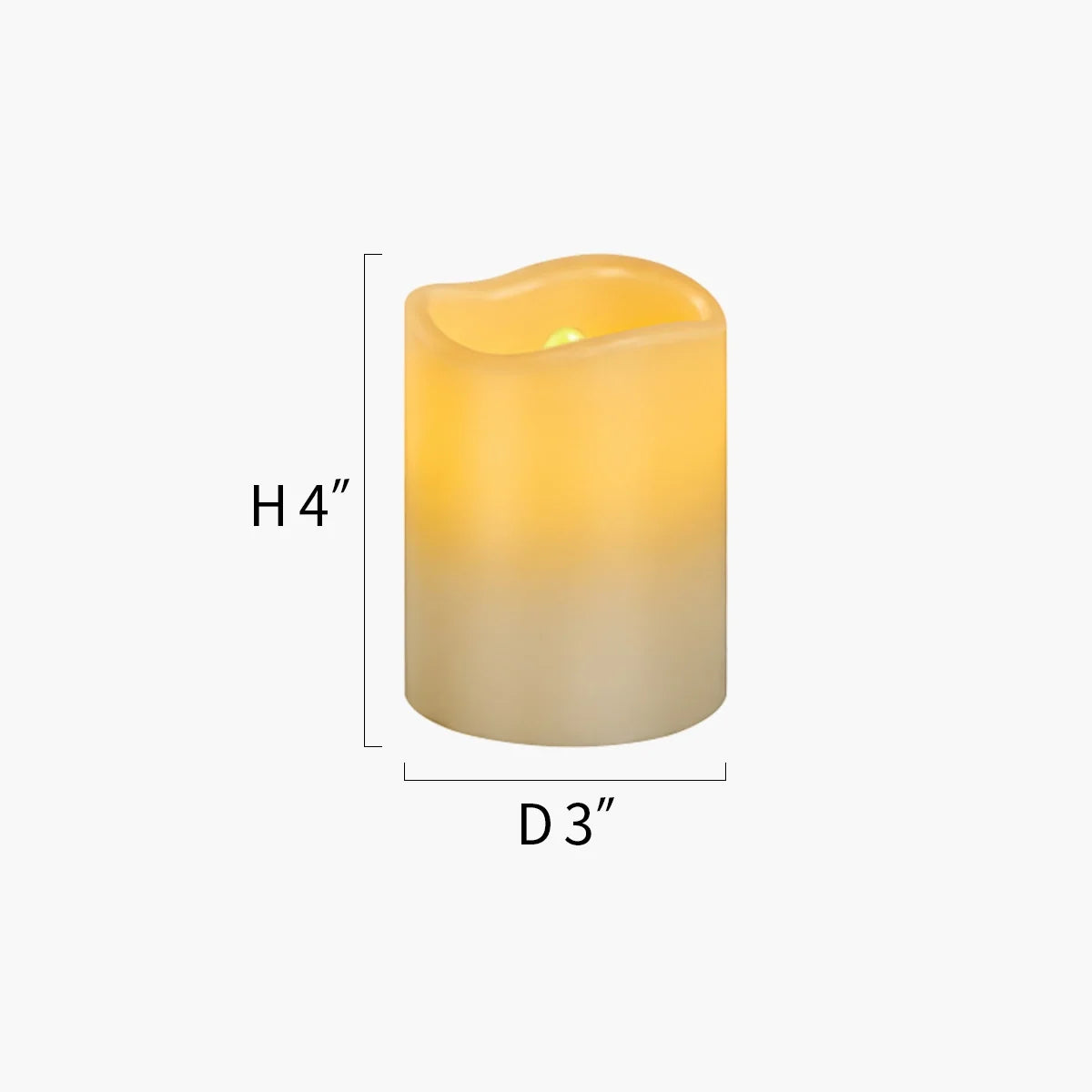 Ivory LED Flameless Paraffin Candle 12 Pack × 8 Flameless Candle – detail 8